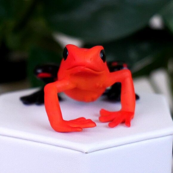 2 for $20 - NEW Equatorial Red Frog Figure - Hand Painted & Collectible Toy - Picture 6 of 11